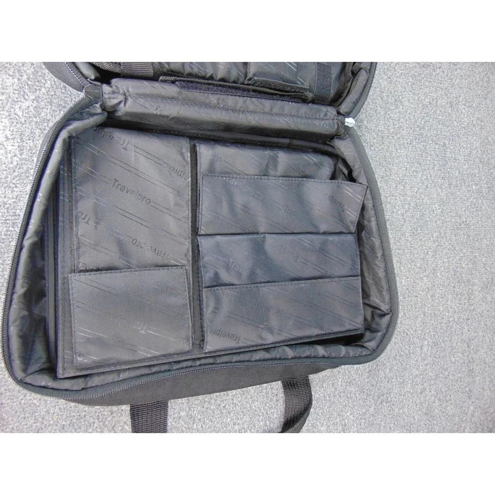 Travelpro Computer Office Bag Mens Black Solid Laptop Case Business Travel Tech